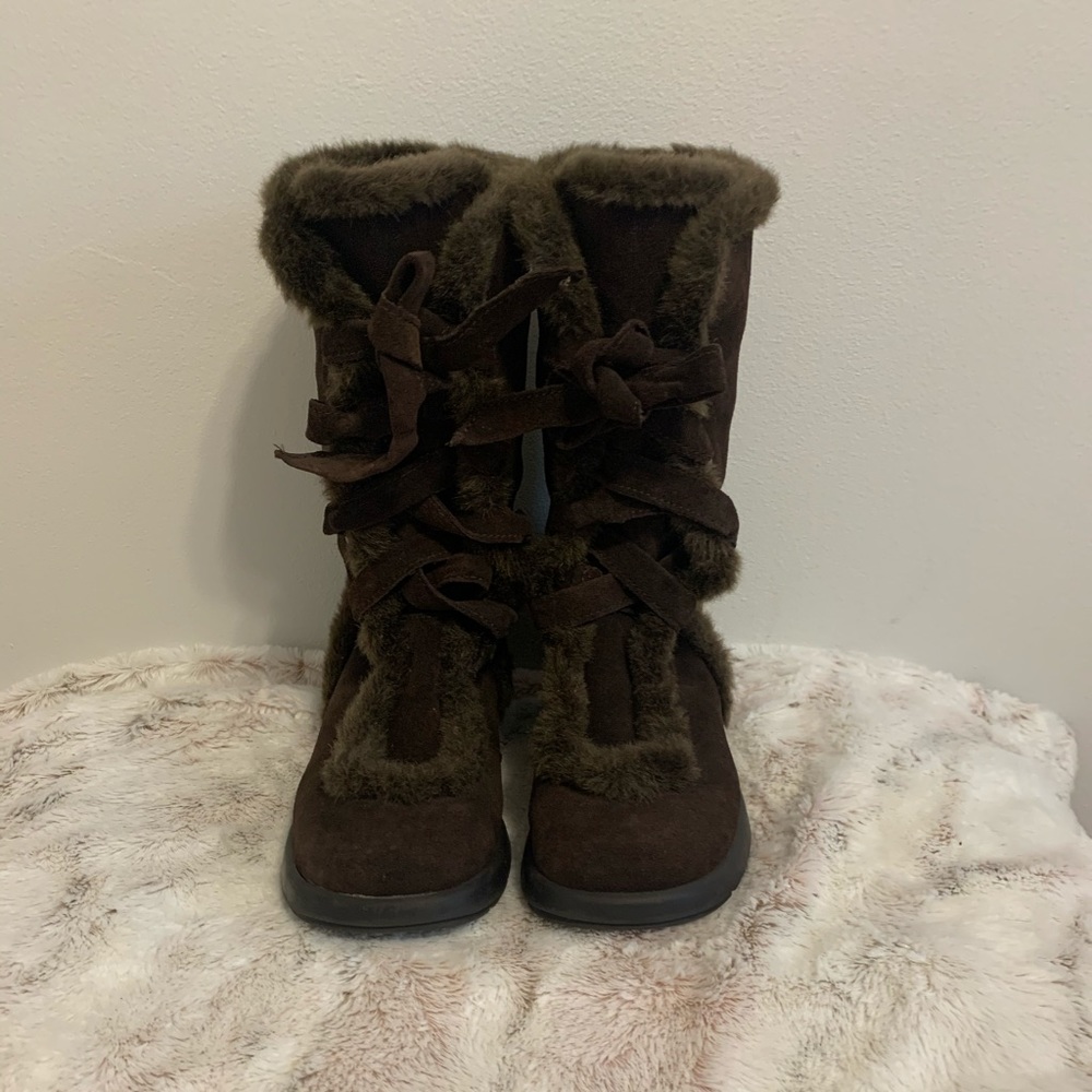 Aerosoles Brown Suede Tie up Boots
